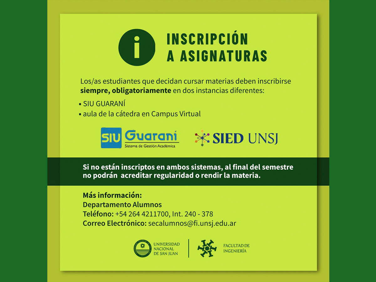 Cursado 2021: Inscripción Obligatoria En Siu-Guaraní